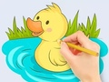 Permainan Buku Mewarna: Baby Duck Swim  talian