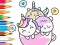 Permainan Buku Mewarna: Secawan Unicorn  talian