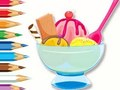 Permainan Buku Mewarna: Ais Krim Sundae  talian