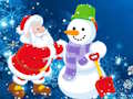 Permainan Santa Claus dan Snowman Jigsaw  talian