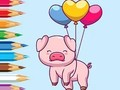 Permainan Buku Mewarna: Babi Belon  talian