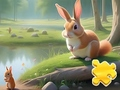 Permainan Jigsaw Puzzle: Arnab Dan Tupai  talian