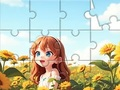 Permainan Jigsaw Puzzle: Gadis Bunga Matahari  talian