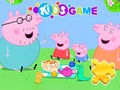 Permainan Jigsaw Puzzle: Berkelah Keluarga Peppa Pig  talian
