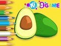 Permainan Buku Mewarna: Buah Avocado  talian