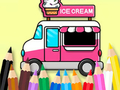 Permainan Buku Mewarna: Kereta Aiskrim  talian