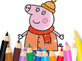 Permainan Buku Mewarna: Mommy Pig Winter  talian