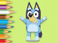 Permainan Buku Mewarna: Happy Bluey  talian