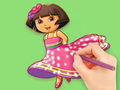 Permainan Buku Mewarna: Dora Prepare Party  talian