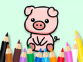 Permainan Buku Mewarna: Babi Comel 2  talian