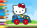 Permainan Buku Mewarna: Hello Kitty Driving Car  talian