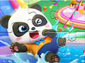 Permainan Jigsaw Puzzle: Taman Air Bayi Panda  talian