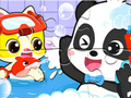 Permainan Jigsaw Puzzle: Masa Mandi Bayi Panda  talian