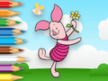Permainan Buku Mewarna: Piglet Pegang Kincir Angin Mainan  talian