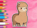 Permainan Buku Mewarna: Alpaca Comel  talian