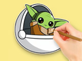 Permainan Buku Mewarna: Master Yoda  talian
