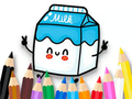 Permainan Buku Mewarna: Susu  talian