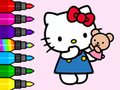 Permainan Buku Mewarna: Hello Kitty Teddy Bear  talian