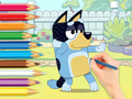 Permainan Buku Mewarna: Bluey Dan Bingo  talian