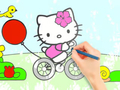 Permainan Buku Mewarna: Hello Kitty Cycling  talian