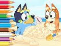 Permainan Buku Mewarna: Bluey On The Beach  talian