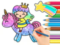 Permainan Buku Mewarna: Puteri Unicorn  talian