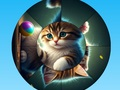 Permainan Teka-teki Jigsaw Bulat Kumpul Gambar dengan Anak Kucing Comel  talian