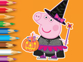Permainan Buku Mewarna: Peppa Pig Halloween  talian