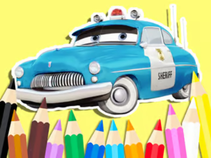 Permainan Buku Mewarna: Sheriff Kereta  talian