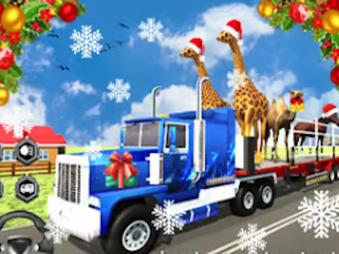 Permainan Trak Pengangkut Haiwan Krismas  talian