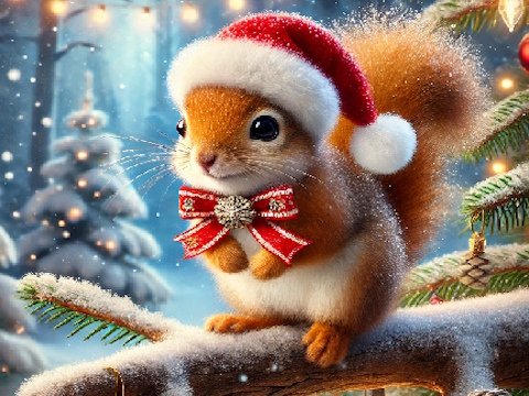 Permainan Jigsaw Haiwan Krismas yang Comel  talian