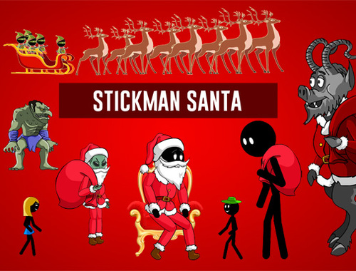 Permainan Stickman Santa talian