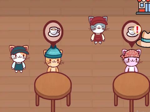 Permainan Kedai Kopi Kucing  talian