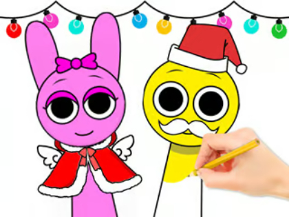 Permainan Buku Mewarna: Sprunki Christmas  talian