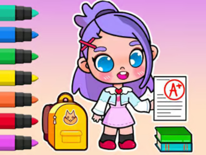 Permainan Buku Mewarna: Hari Sekolah Avatar  talian