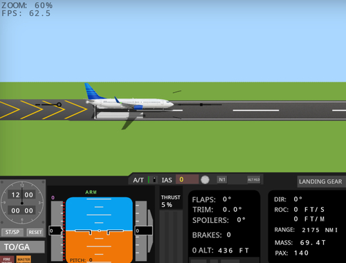 Permainan Simulator Penerbangan 737-800  talian