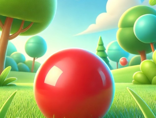 Permainan Pelari Bola Merah 3D  talian