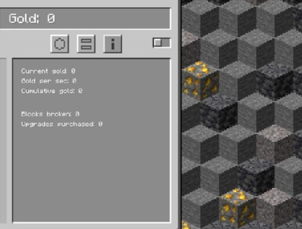 Permainan Pengklik Emas Minecraft  talian