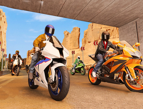 Permainan Perlumbaan Simulator Motosikal Sebenar 3D  talian
