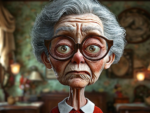 Permainan Jigsaw Nenek  talian