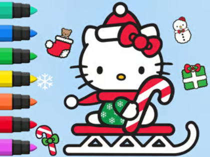 Permainan Buku Mewarna: Hello Kitty Krismas  talian