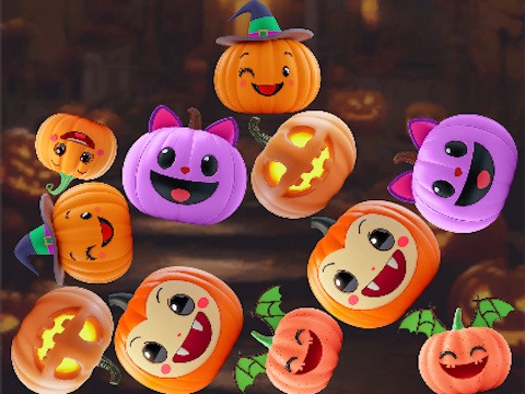 Permainan Gabung Connect Labu: Halloween!  talian
