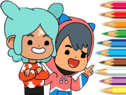 Permainan Buku Pewarna: Toca Boca Friends  talian
