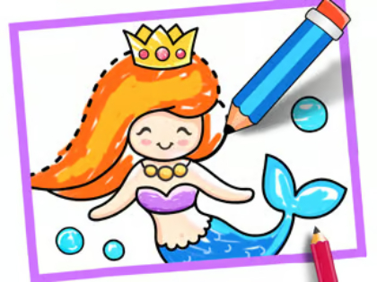 Permainan Lukisan kanak -kanak: Mermaid  talian