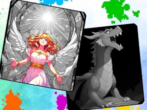 Permainan Warna piksel warna mengikut nombor  talian