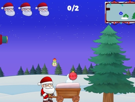Permainan Santa keajaiban pokok menghias  talian