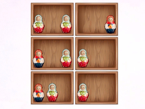 Permainan Susun oleh rak Matryoshka!  talian
