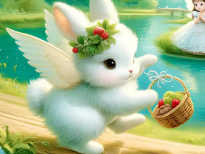 Permainan Teka -teki Jigsaw: Angel Bunny  talian