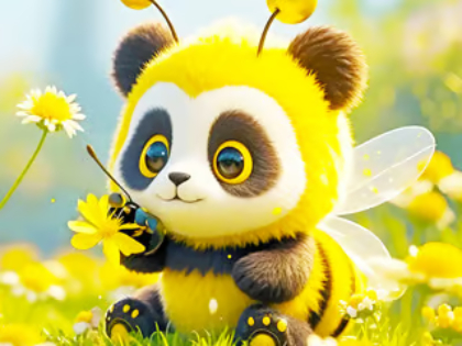 Permainan Teka -teki Jigsaw: Panda Bee  talian