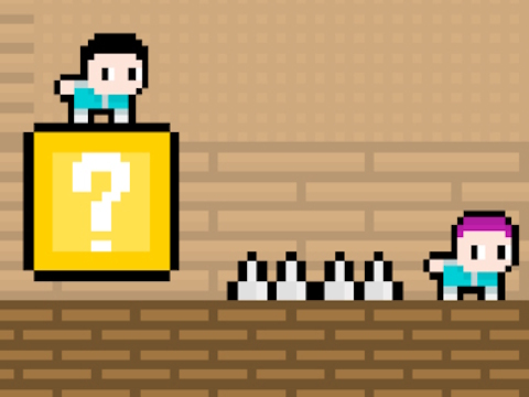 Permainan Pixcade 2 pemain melarikan diri  talian